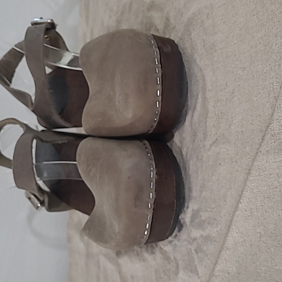 Lotta from Stockholm Highwood Taupe Clogs Oiled Nubuck Leather Brown Base  41 10 - Picture 7 of 12